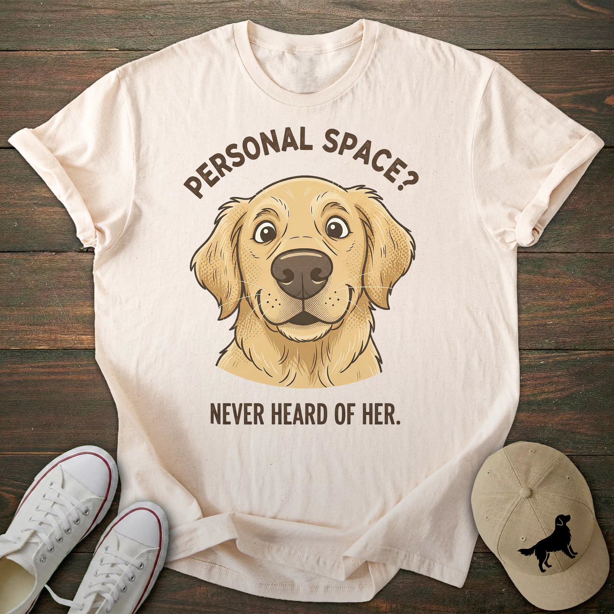 Personal Space Golden Retriever T-shirt