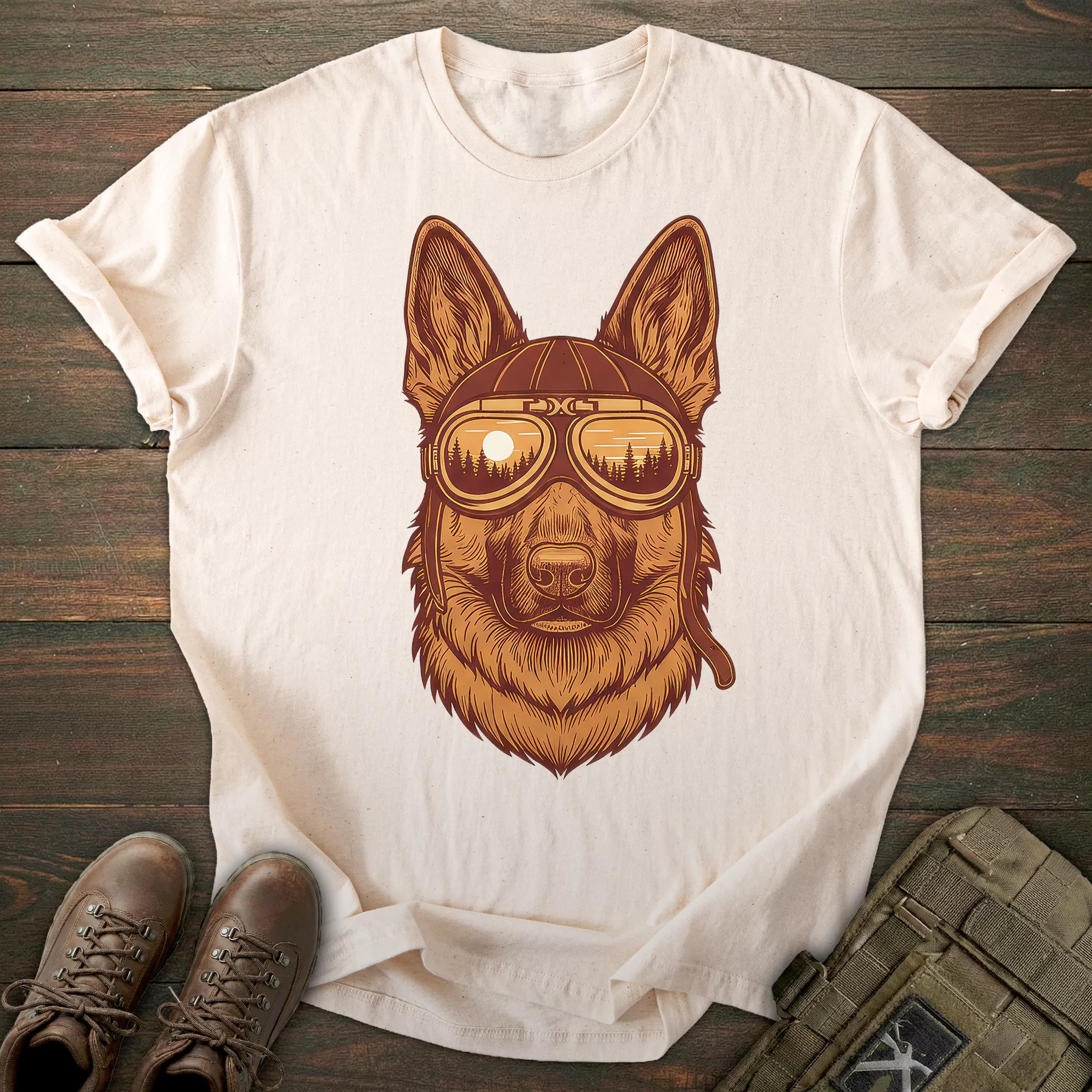 Aviator German Shepherd T-shirt