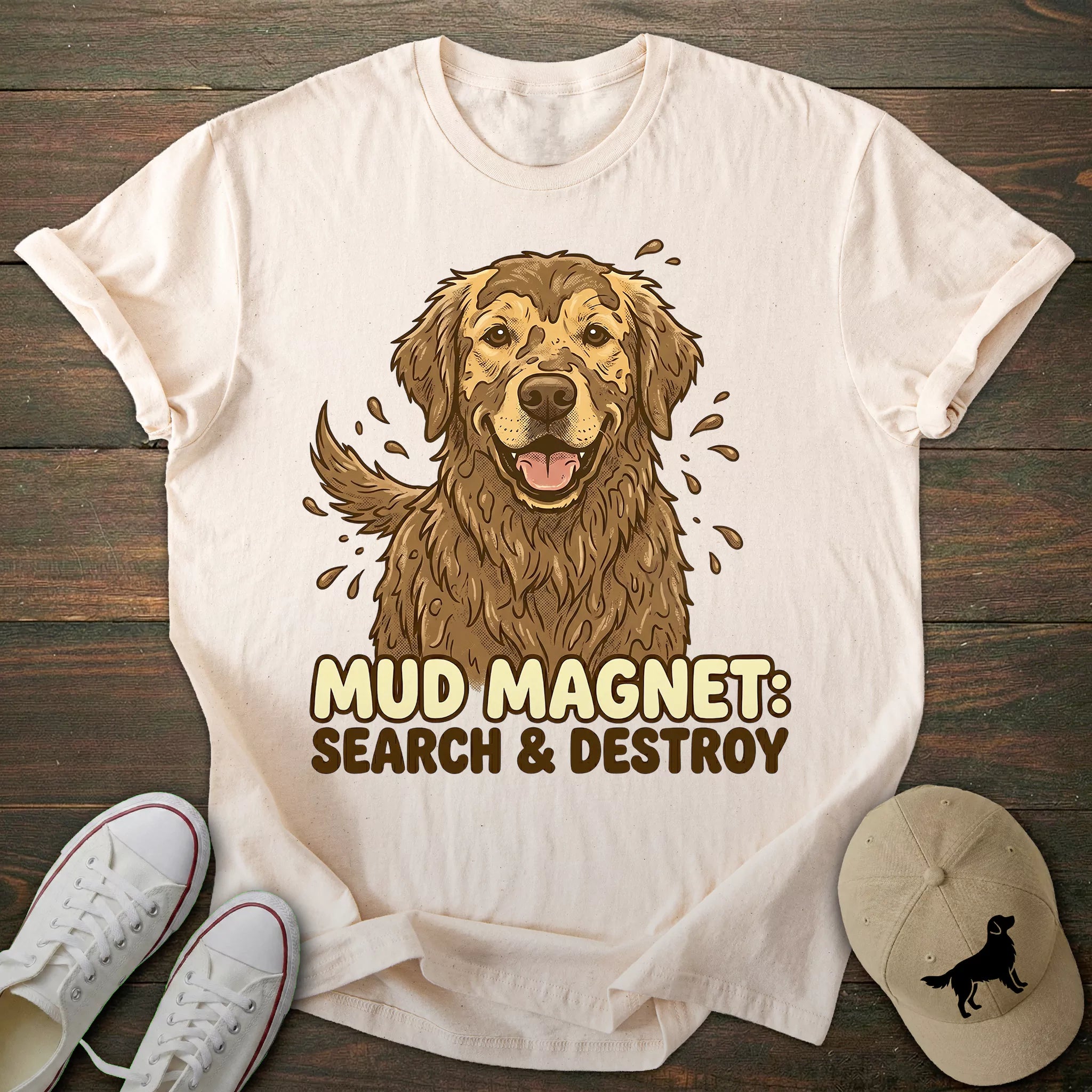 Mud Magnet Golden Retriever T-shirt