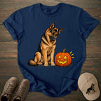 Halloween Pumpkin German Shepherd T-shirt