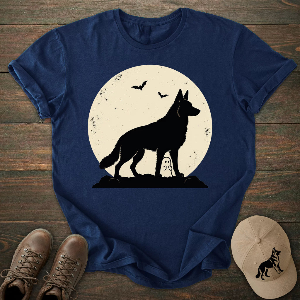 Halloween Moon German Shepherd T-shirt