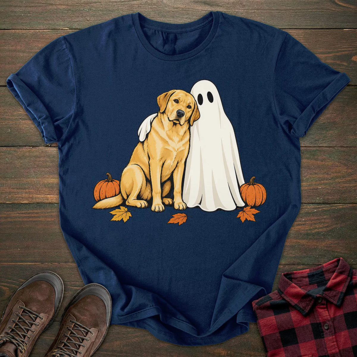 Ghost Hug Yellow Labrador T-shirt
