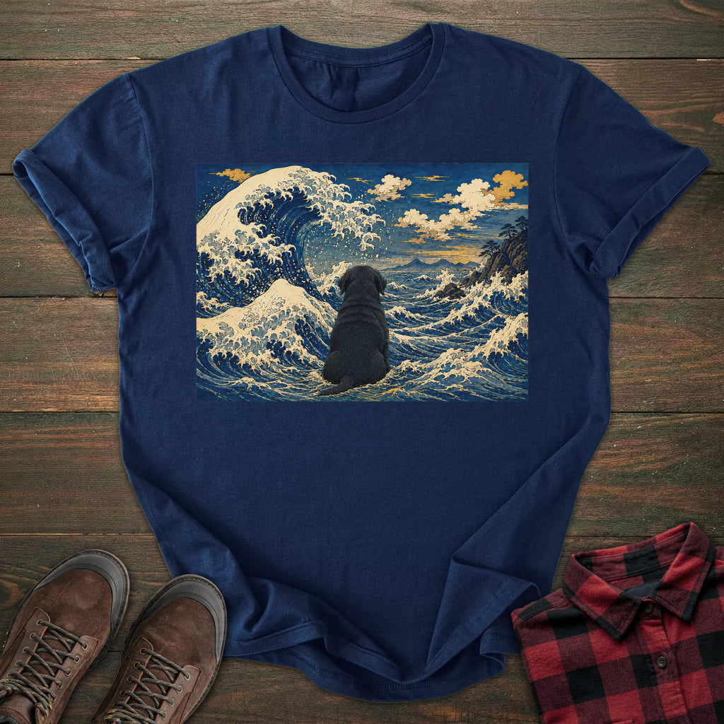Great Wave Black Labrador T-shirt