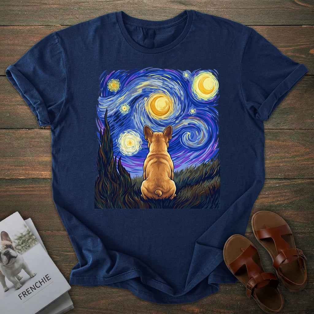 Starry Night French Bulldog T-shirt
