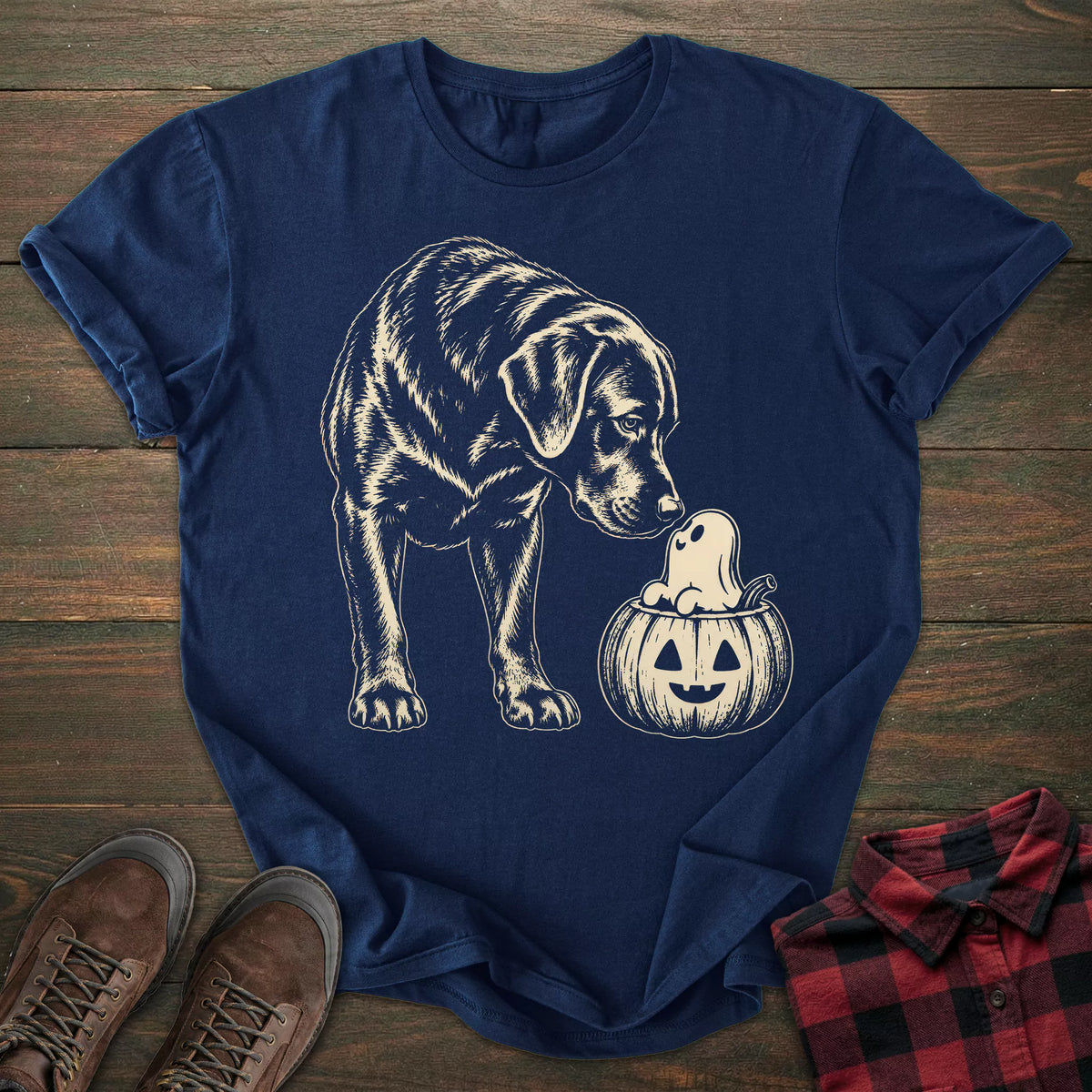 Pumpkin Ghost Labrador Retriever T-shirt