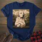 Mona Lisa Sandwich Yellow Labrador T-shirt