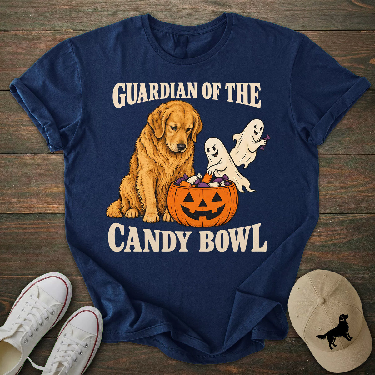 Guardian Of The Candy Golden Retriever T-shirt