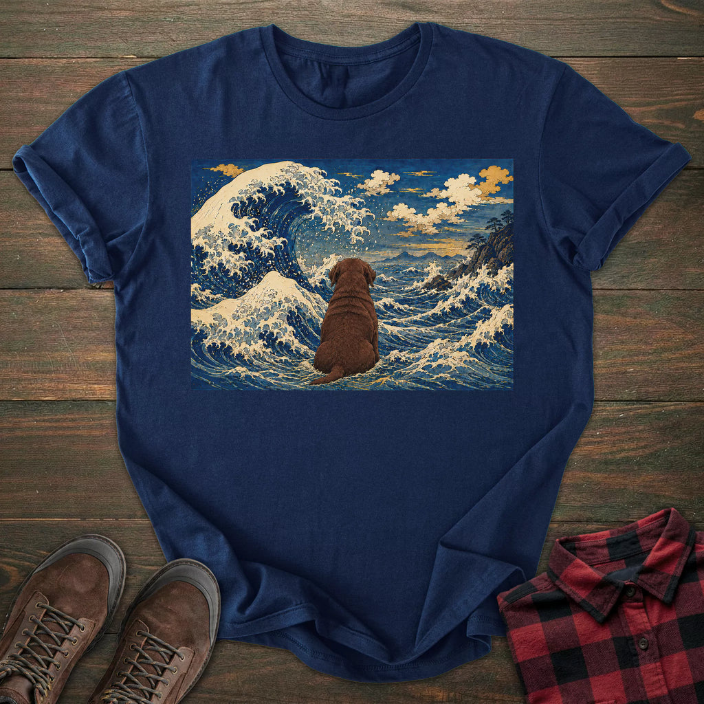 Great Wave Chocolate Labrador T-shirt