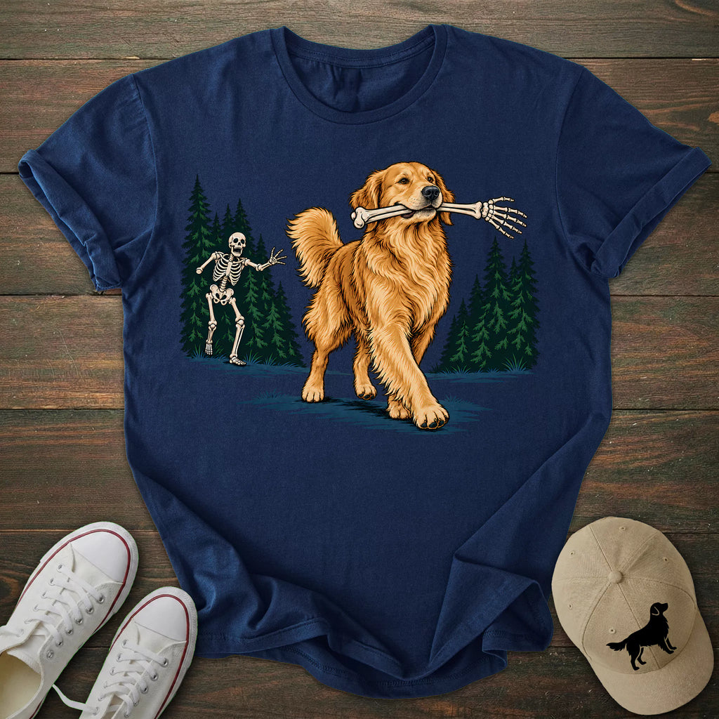 Skeleton Golden Retriever T-shirt