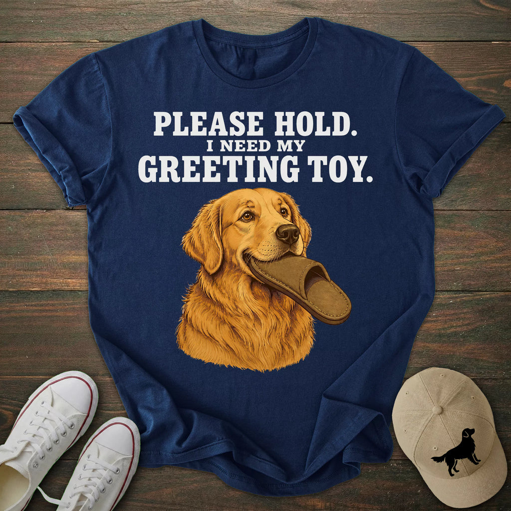 Greeting Toy Golden Retriever T-shirt