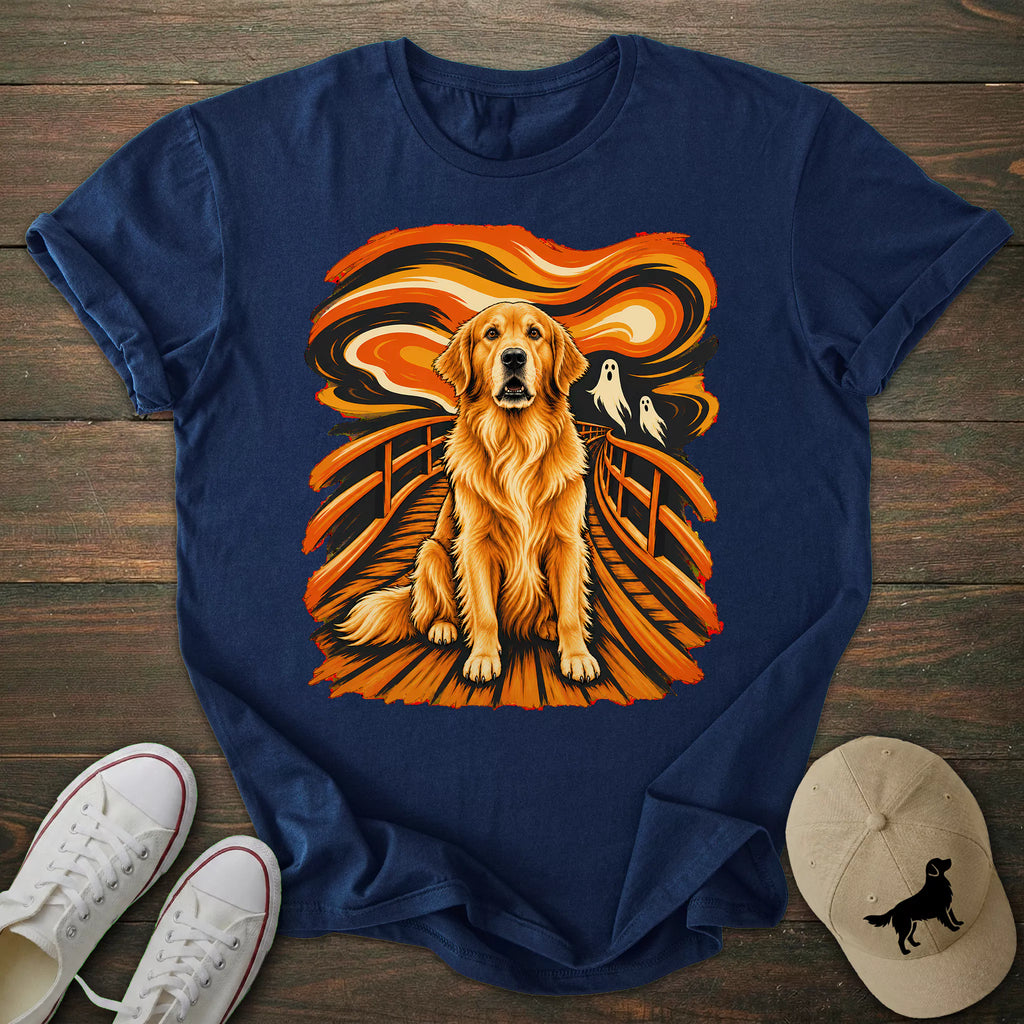 The Scream Golden Retriever T-shirt