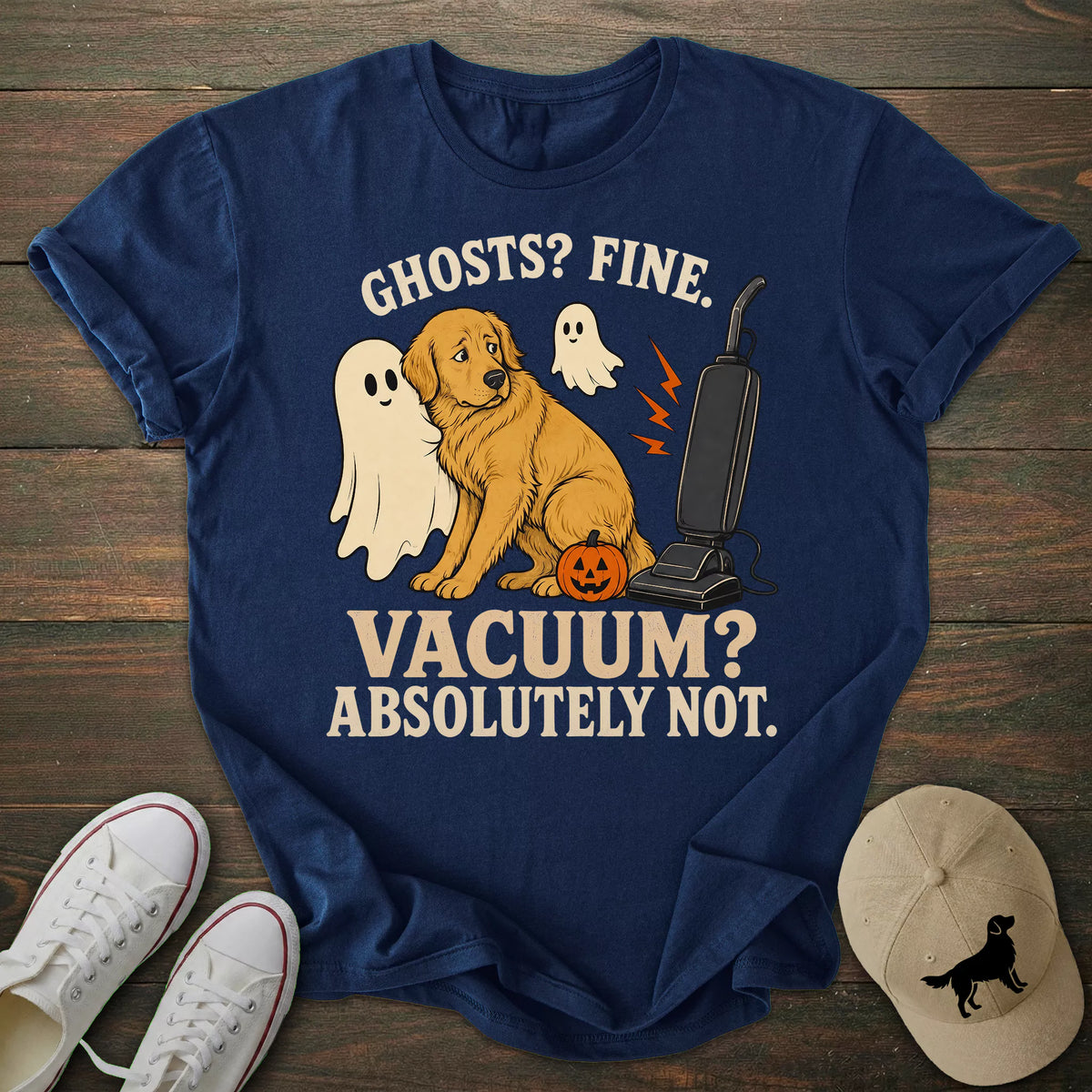 Ghosts Fine Golden Retriever T-shirt
