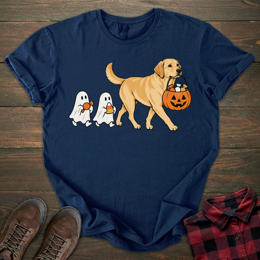 Trick Or Treat Yellow Labrador T-shirt