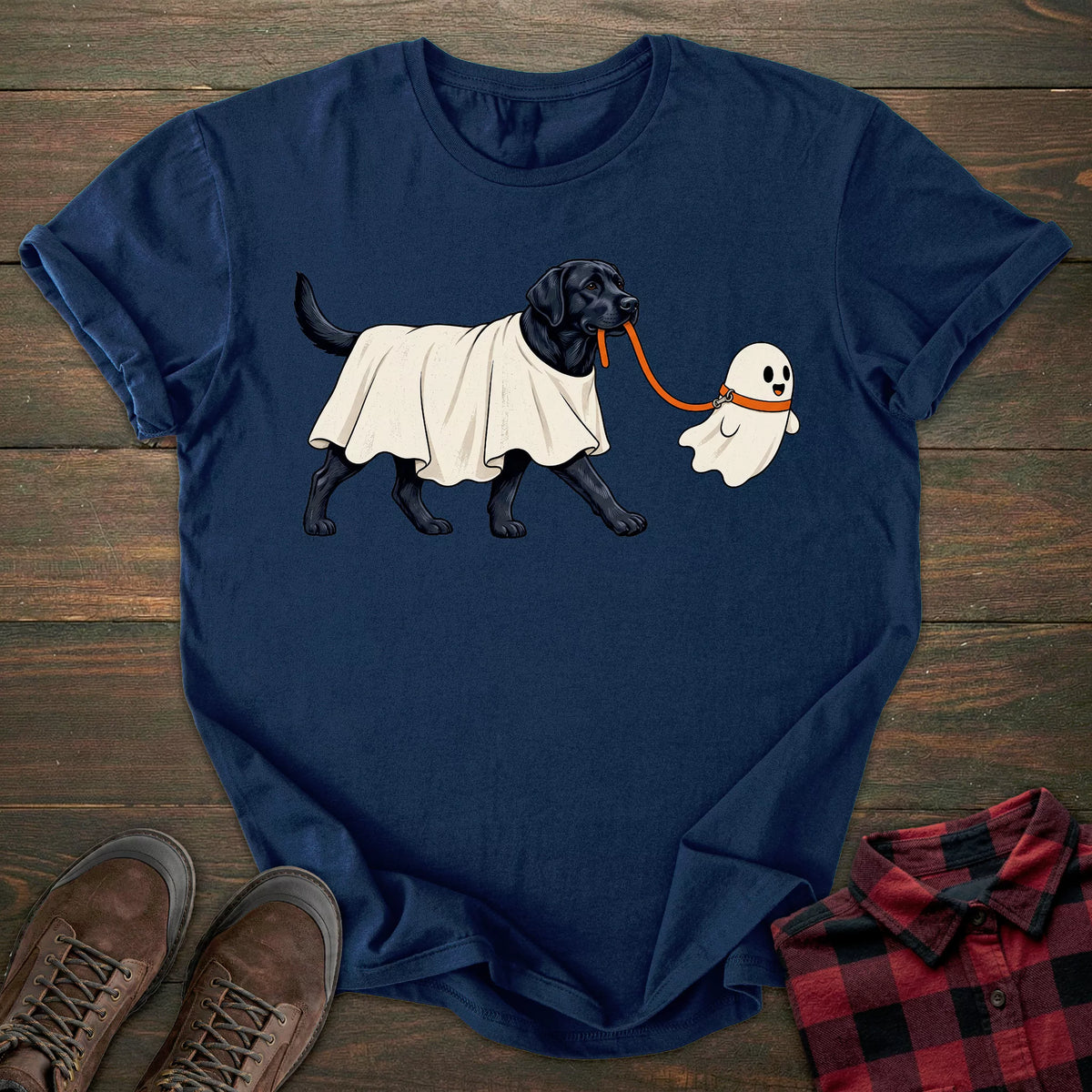 Walking Ghost Black Labrador T-shirt