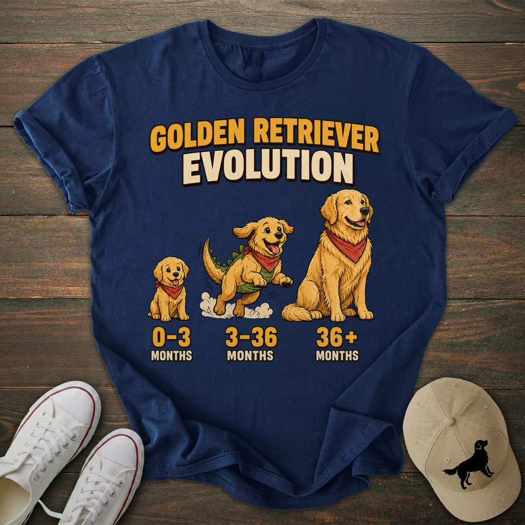 Golden Retriever Evolution T-shirt