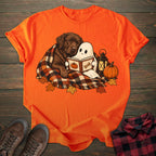 Cozy Halloween Chocolate Labrador T-shirt