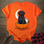 Pumpkin Boat Black Labrador T-shirt