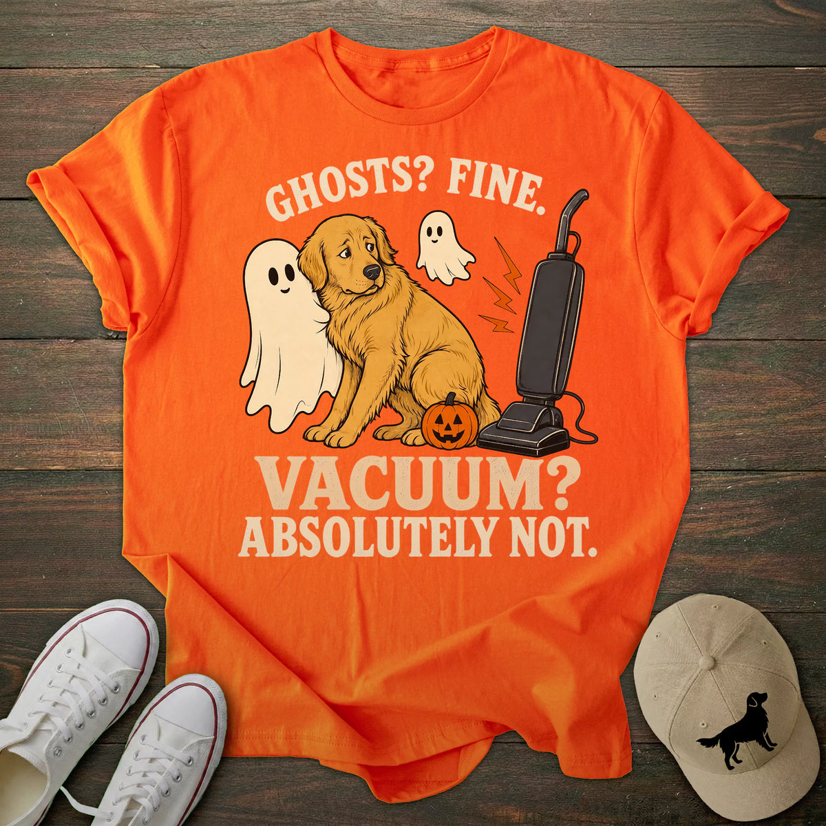 Ghosts Fine Golden Retriever T-shirt