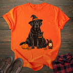 Witch Cat Black Labrador T-shirt