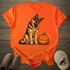 Halloween Pumpkin German Shepherd T-shirt