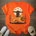 Scarecrow Pumpkin Golden Retriever T-shirt