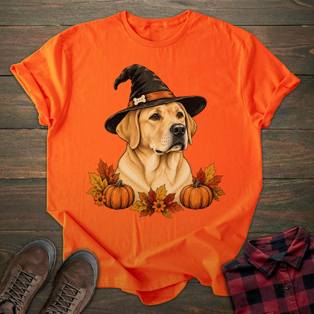 Witch Hat Yellow Labrador T-shirt