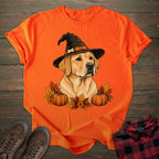 Witch Hat Yellow Labrador T-shirt