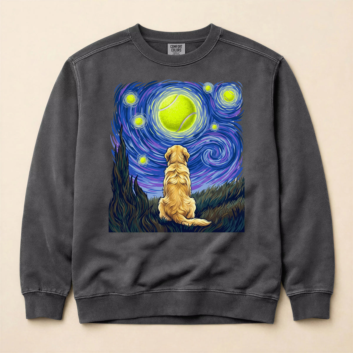 Starry Night Golden Retriever Sweatshirt