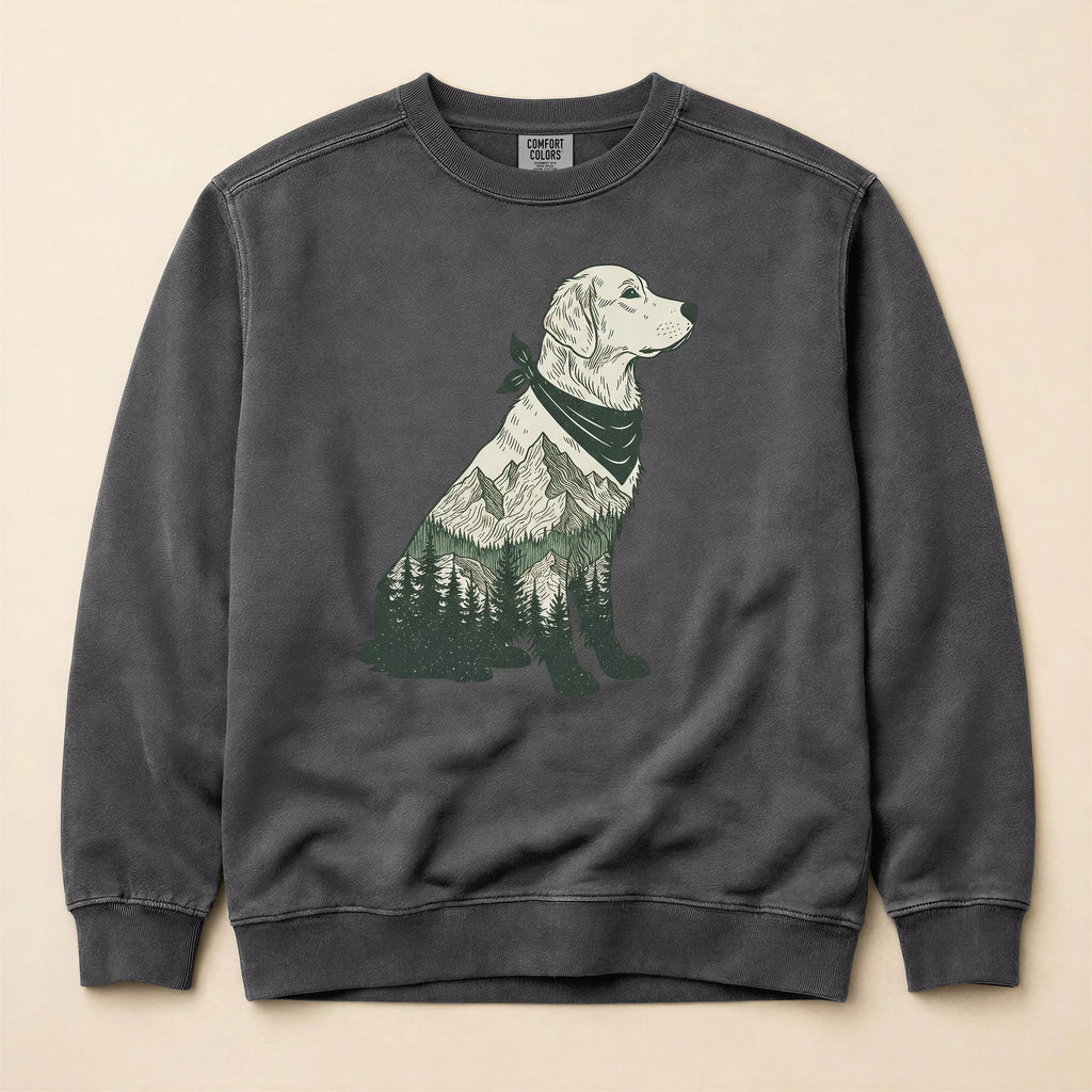 Mountain Silhouette Golden Retriever Sweatshirt