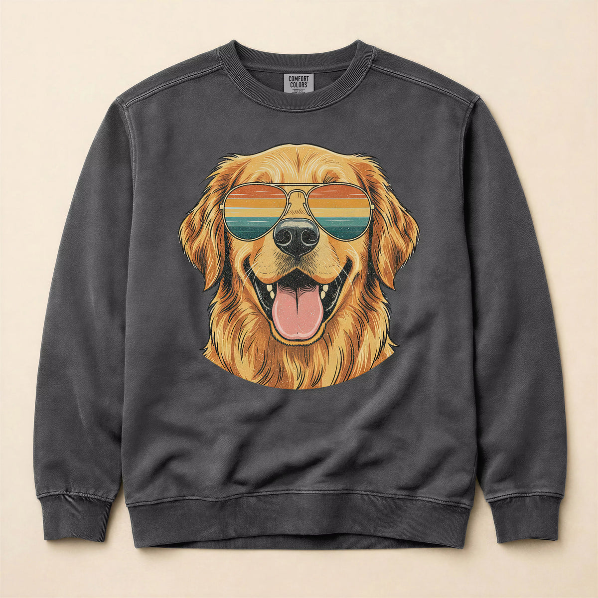 Retro Sunglasses Golden Retriever Sweatshirt