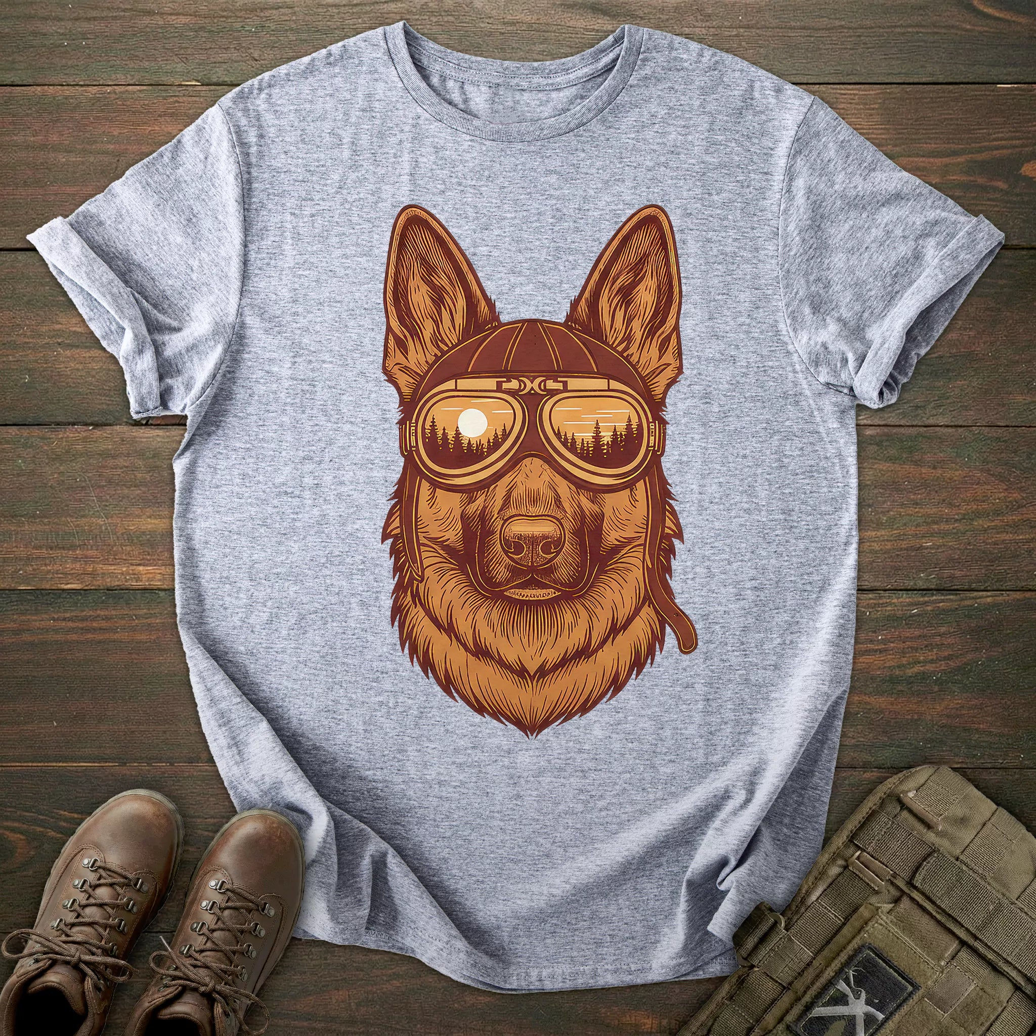 Aviator German Shepherd T-shirt