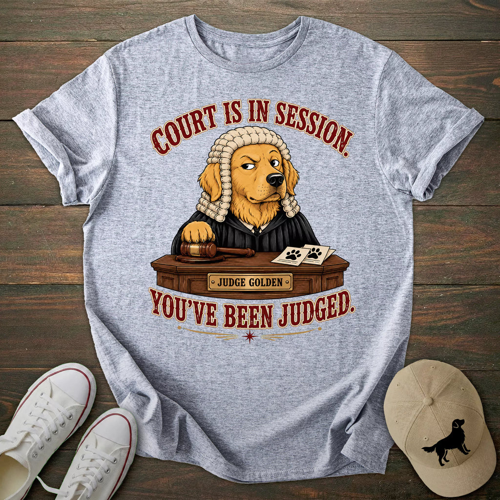 Judge Golden Retriever T-shirt