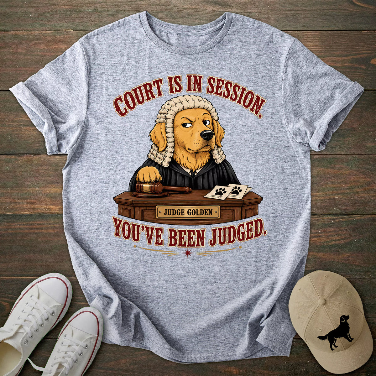 Judge Golden Retriever T-shirt