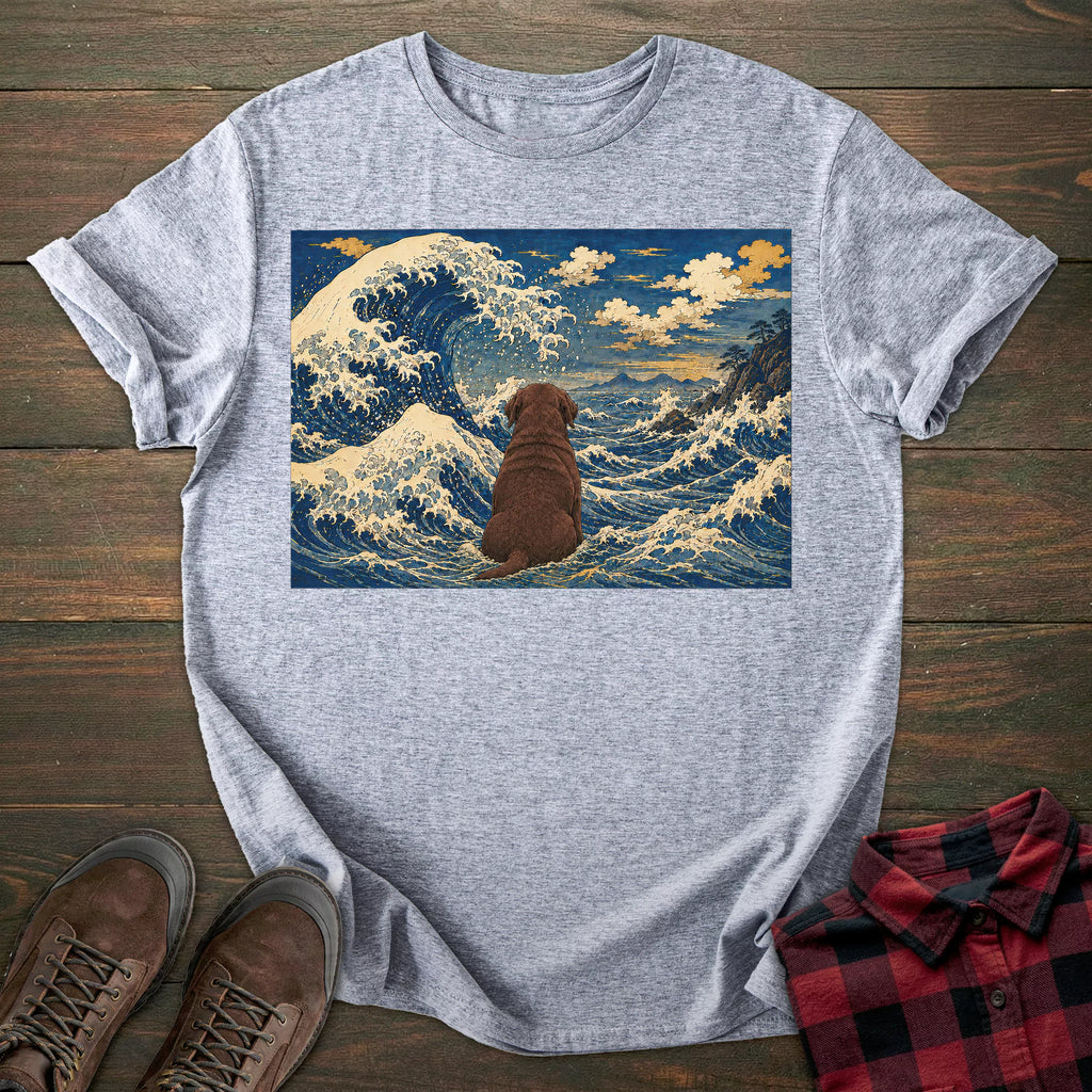 Great Wave Chocolate Labrador T-shirt