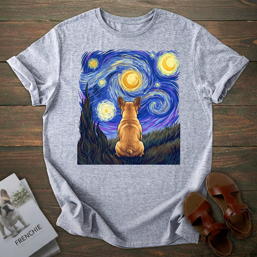 Starry Night French Bulldog T-shirt