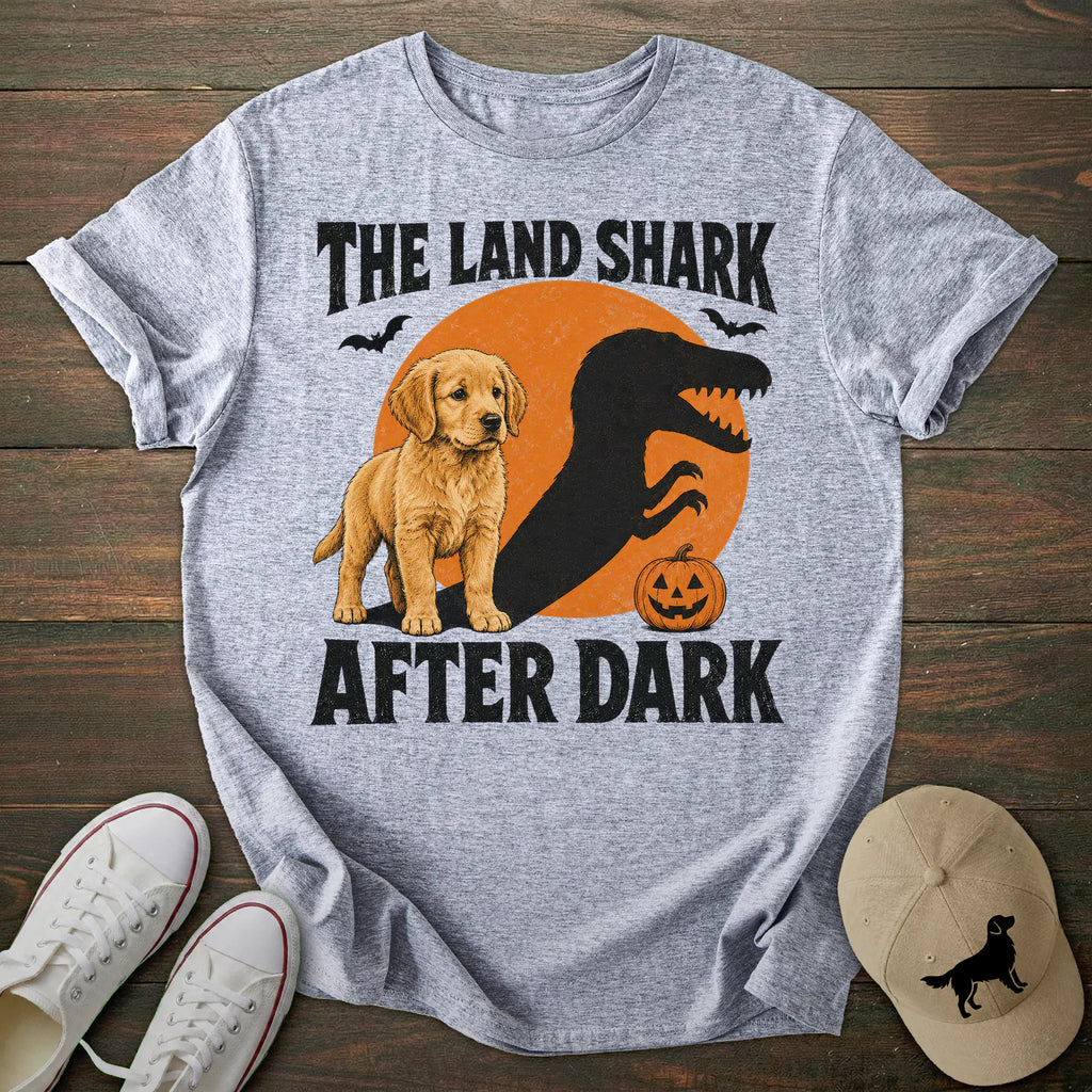 Halloween Land Shark Golden Retriever T-shirt