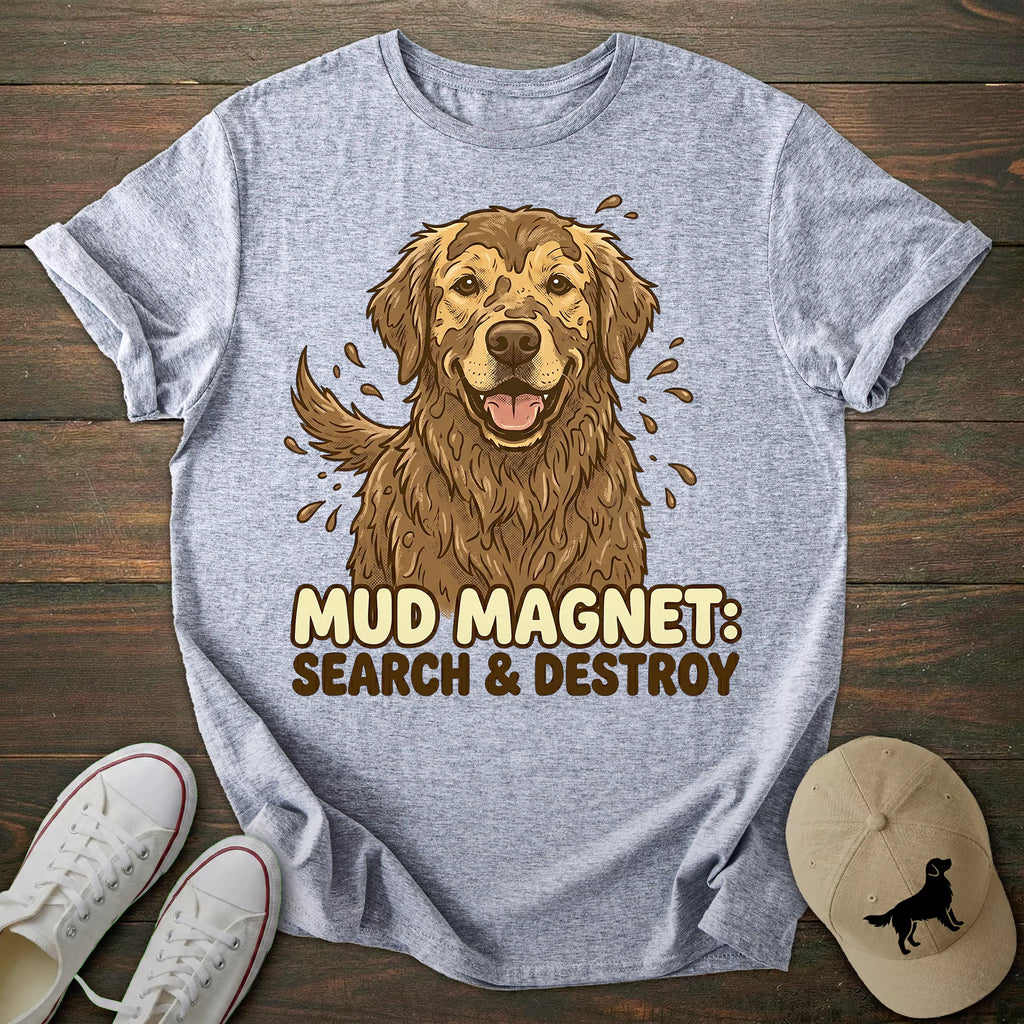 Mud Magnet Golden Retriever T-shirt