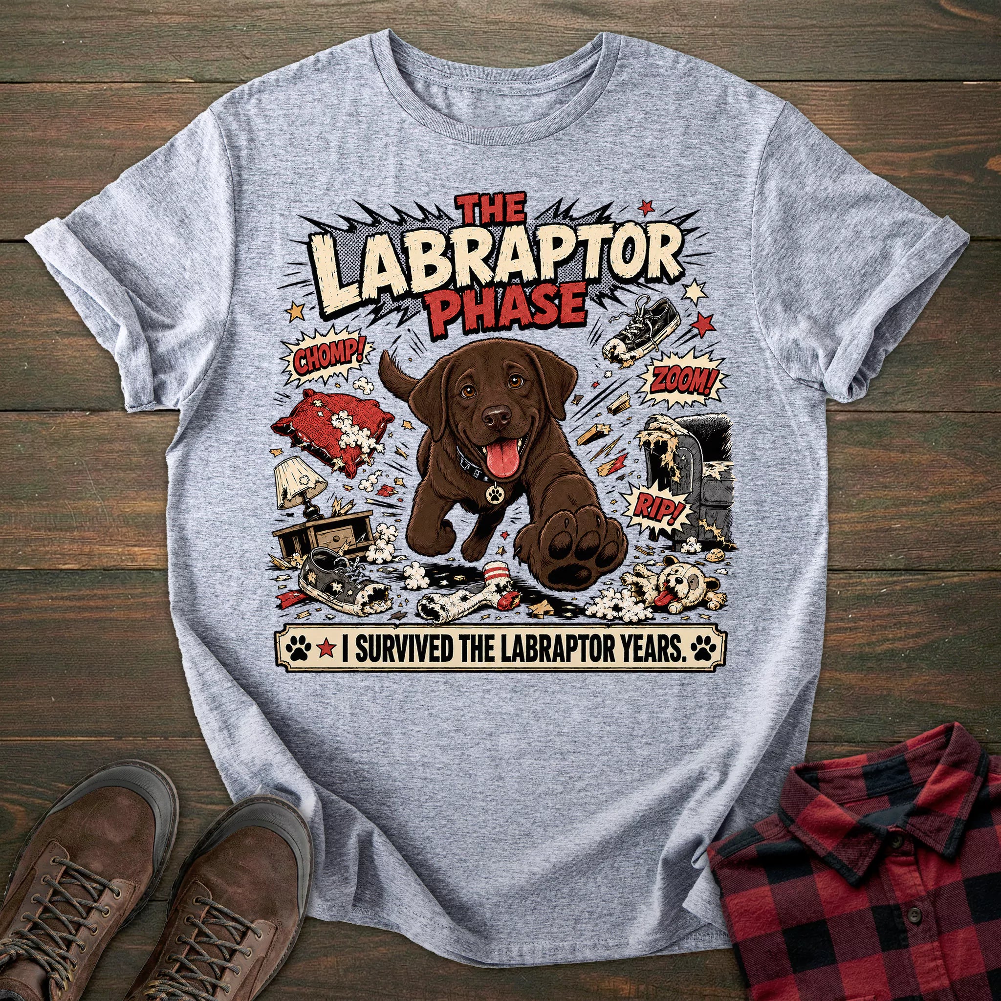 Labraptor Chocolate Labrador T-shirt