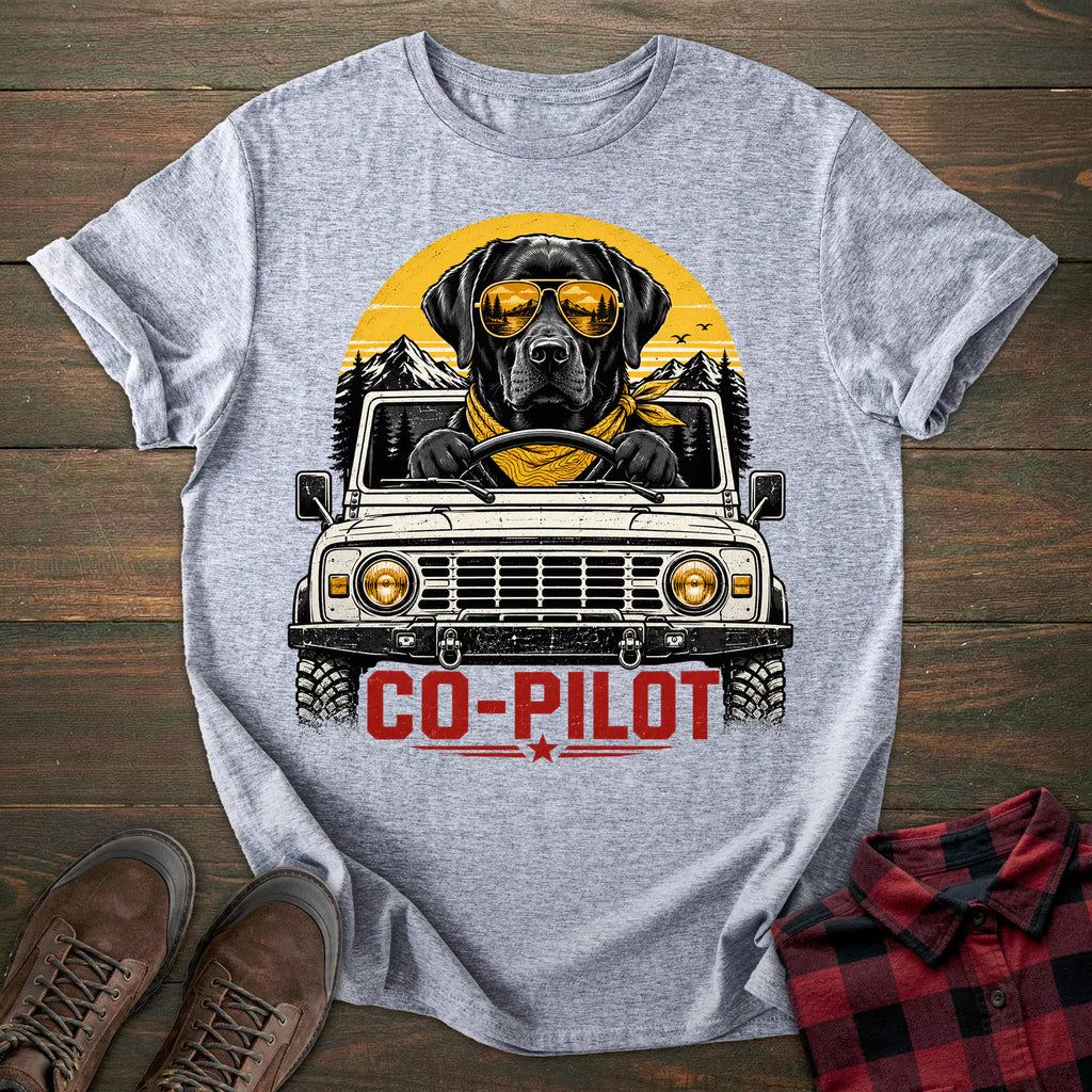 Co-Pilot Black Labrador T-shirt