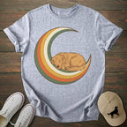 Vintage Moon Golden Retriever T-shirt