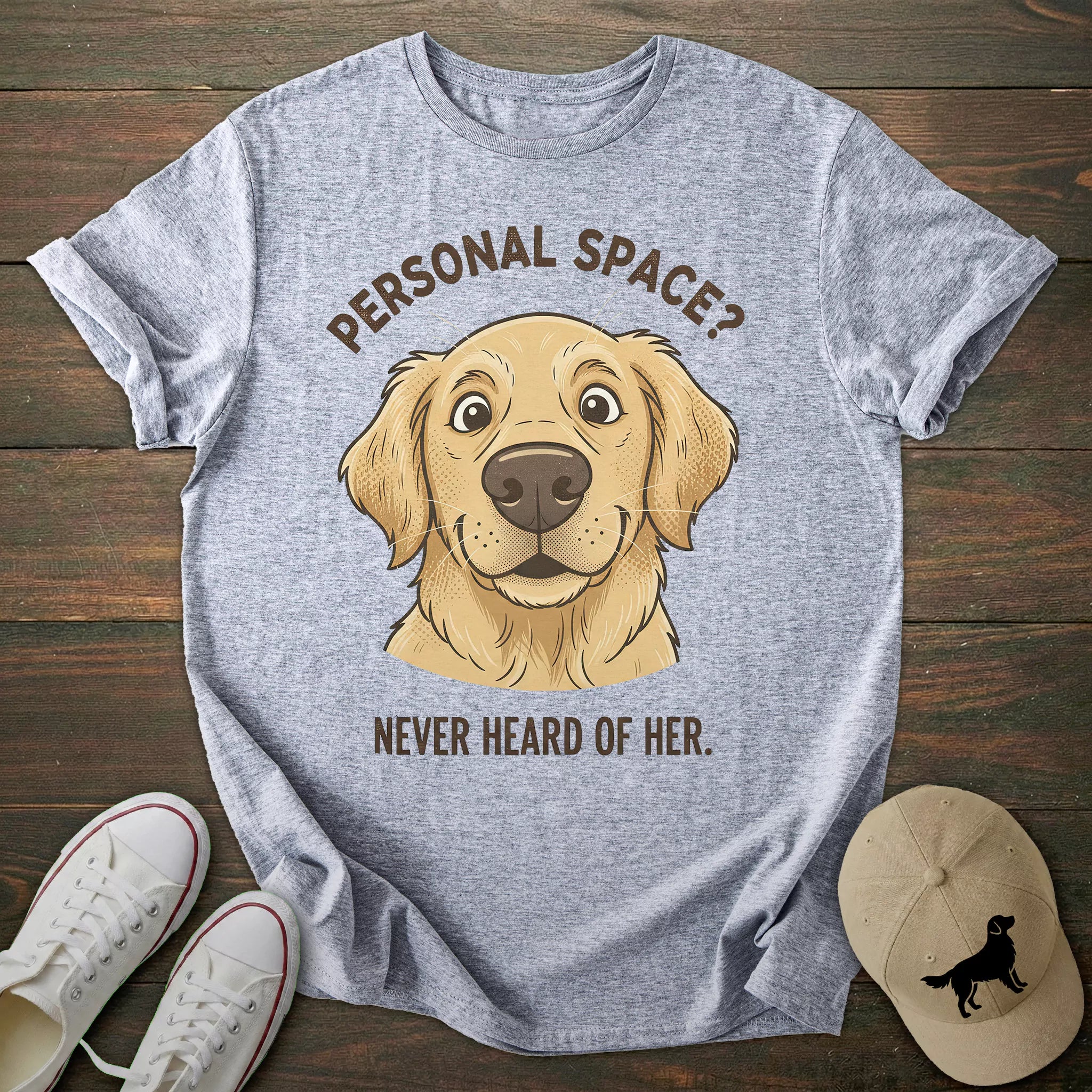 Personal Space Golden Retriever T-shirt