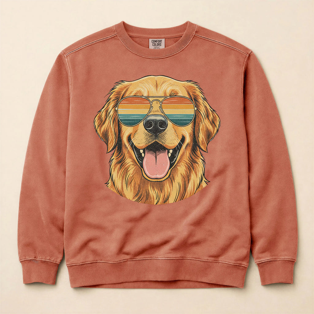Retro Sunglasses Golden Retriever Sweatshirt