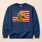 USA Flag Golden Retriever Sweatshirt
