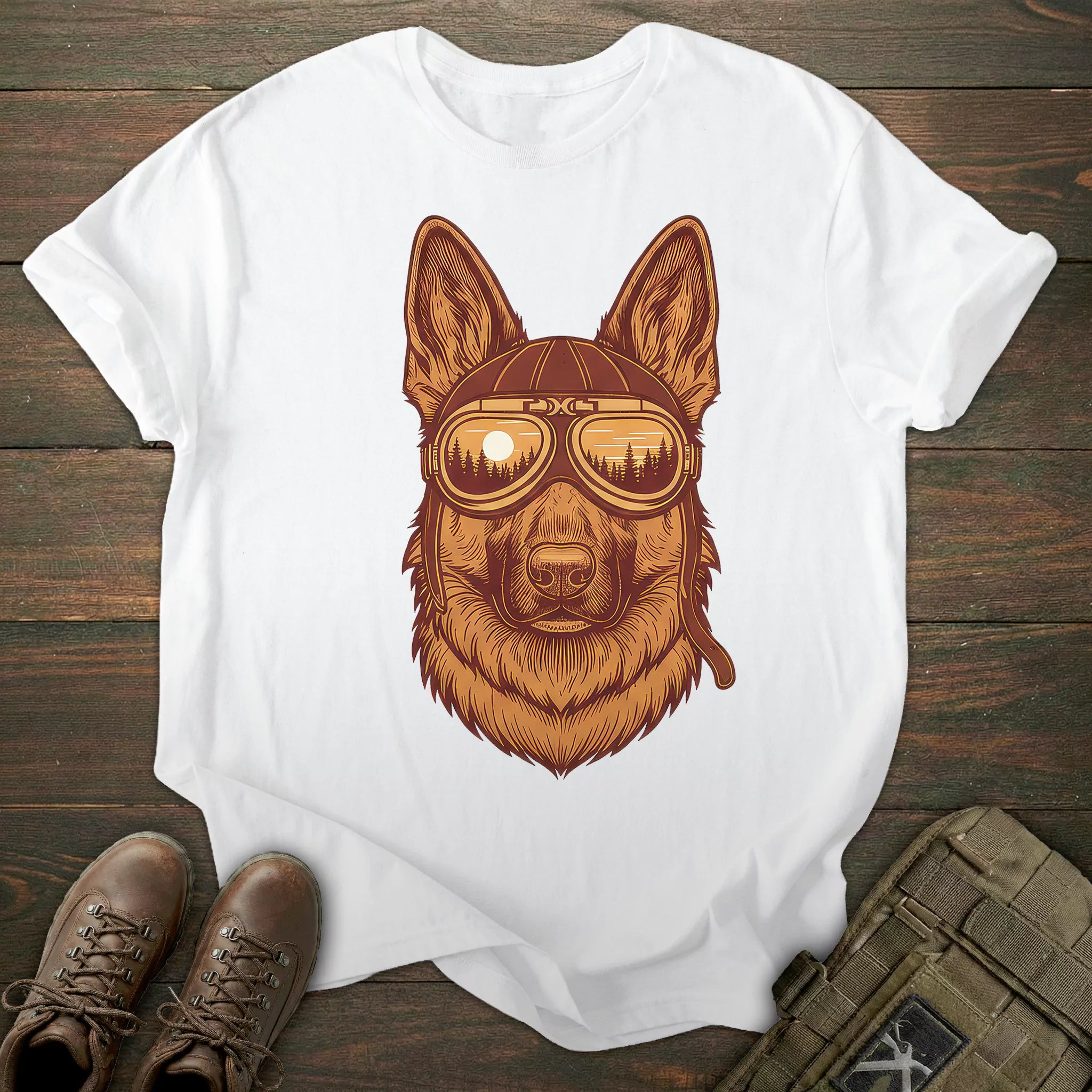 Aviator German Shepherd T-shirt