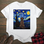 Starry Night Chocolate Labrador T-shirt