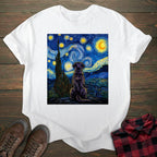 Starry Night Black Labrador T-shirt