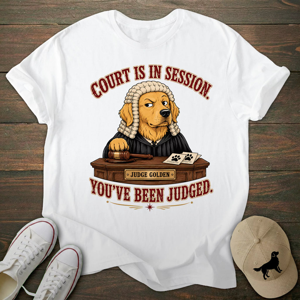 Judge Golden Retriever T-shirt