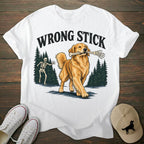 Wrong Stick Golden Retriever T-shirt