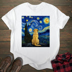 Starry Night Yellow Labrador T-shirt