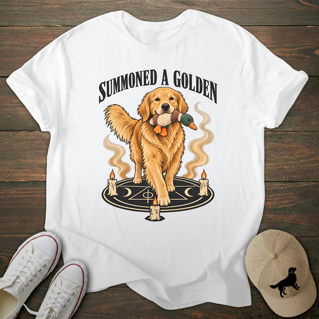 Summoned A Golden Retriever T-shirt